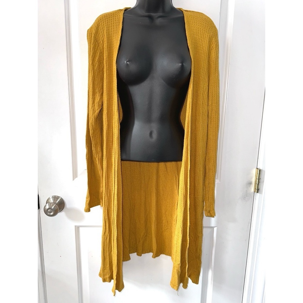 Ambiance mustard yellow long,cardigan sweater
